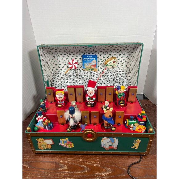 Vintage Mr Christmas Santas Musical Toy Chest With Animated Musicians Tested - Picture 1 of 6